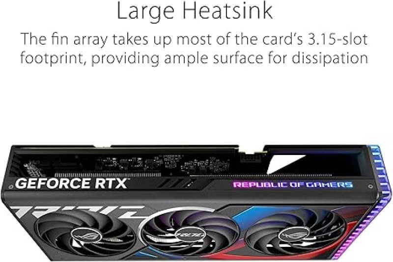 ASUS ROG STRIX GEFORCE RTX 4070 TI SUPER OC EDITION GAMING GRAPHICS CARD (PCIE 4.0, 16GB GDDR6X, DLSS 3, HDMI 2.1A, DISPLAYPORT 1.4A, MASSIVE VENTED BACKPLATE, POWER SENSING, AURA SYNC)-ROG STRIX-RTX4070TI SUPER|OC