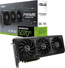 ASUS SFF-READY PRIME NVIDIA GEFORCE RTX 5070 TI 16GB GDDR7 OC EDITION 16GB GDDR7 GRAPHICS CARD (PCIE 5.0, HDMI/DP 2.1, 2.5-SLOT, AXIAL-TECH FANS, DUAL BIOS)- PRIME-RTX5070TI|OC