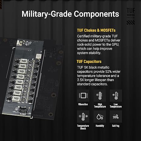 ASUS TUF GAMING NVIDIA GEFORCE RTX 5070 TI 16GB GDDR7 OC EDITION GRAPHICS CARD, (PCIE 5.0, HDMI/DP 2.1, 3.125-SLOT, MILITARY-GRADE COMPONENTS, PROTECTIVE PCB COATING)-TUF GAMING-RTX5070TI|OC