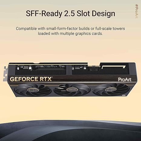 ASUS PROART NVIDIA GEFORCE RTX™ 5070 TI 16GB GDDR7 OC EDITION GRAPHICS CARD (PCIE® 5.0, USB TYPE-C®, HDMI®/DP 2.1, 2.5-SLOT, SFF READY, VAPOR CHAMBER, PHASE-CHANGE GPU THERMAL PAD)- PROART-RTX5070TI|OC