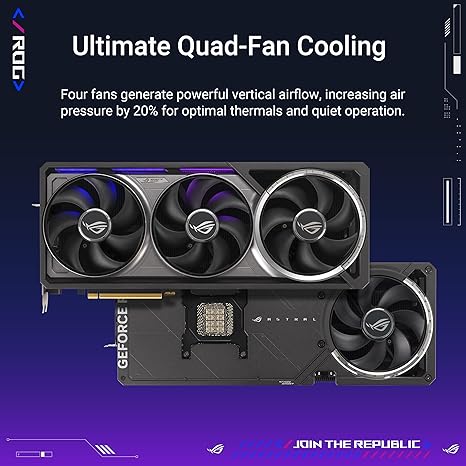 ASUS ROG ASTRAL NVIDIA GEFORCE RTX 5090 32GB GDDR7 OC EDITION GAMING GRAPHICS CARD (PCIE 5.0, HDMI/DP 2.1, 3.8-SLOT, 4-FAN DESIGN, AXIAL-TECH FANS, PATENTED VAPOR CHAMBER)-ROG ASTRAL (BLACK)-RTX5090|OC