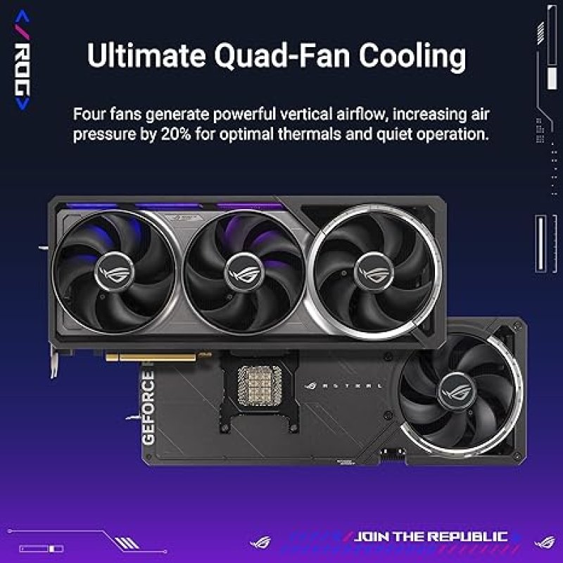 ASUS ROG ASTRAL NVIDIA GEFORCE RTX 5090 32GB GDDR7 OC EDITION GAMING GRAPHICS CARD (PCIE 5.0, HDMI/DP 2.1, 3.8-SLOT, 4-FAN DESIGN, AXIAL-TECH FANS, PATENTED VAPOR CHAMBER)-ROG ASTRAL (BLACK)-RTX5090|OC