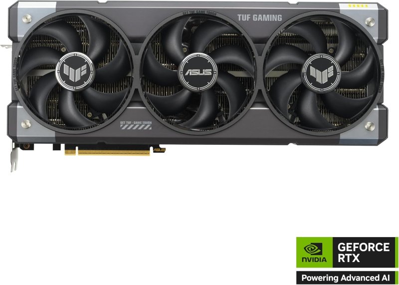 ASUS TUF GAMING NVIDIA GEFORCE RTX 5090 32GB GDDR7 GRAPHICS CARD (PCIE 5.0, HDMI/DP 2.1, 3.6-SLOT, MILITARY-GRADE COMPONENTS, PROTECTIVE PCB COATING, VAPOR CHAMBER)-TUF GAMING (BLACK)-RTX5090