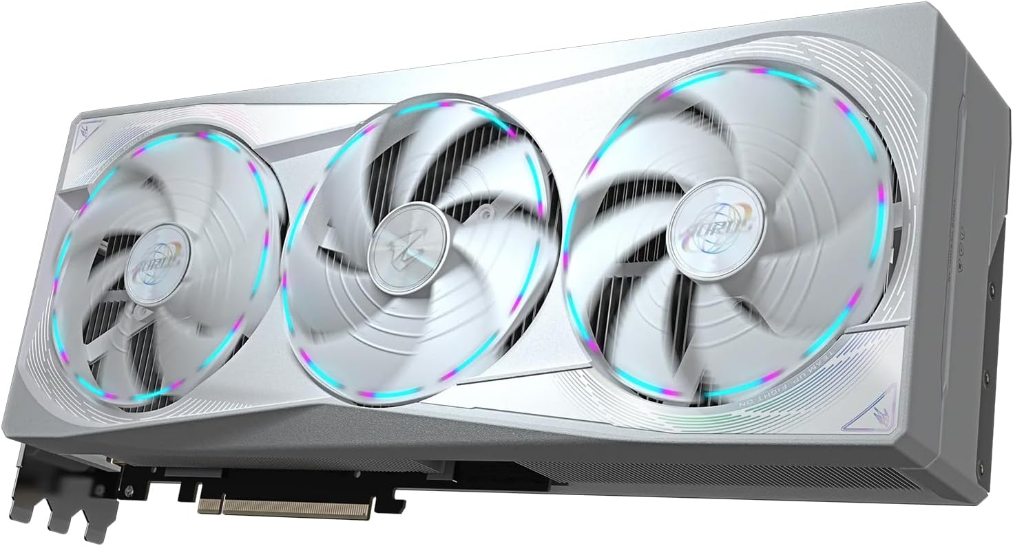 GIGABYTE AORUS GEFORCE RTX 5080 MASTER ICE 16G GRAPHICS CARD, WINDFORCE COOLING SYSTEM, 16GB 256-BIT GDDR7, GV-N5080AORUSM ICE-16GD VIDEO CARD-AORUS-RTX5080