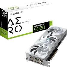 GIGABYTE GEFORCE RTX 5080 AERO OC SFF 16G GRAPHICS CARD, WINDFORCE COOLING SYSTEM, 16GB 256-BIT GDDR7, GV-N5080AERO OC-16GD VIDEO CARD, COMPATIBLE WITH DESKTOP-AERO- RTX5080
