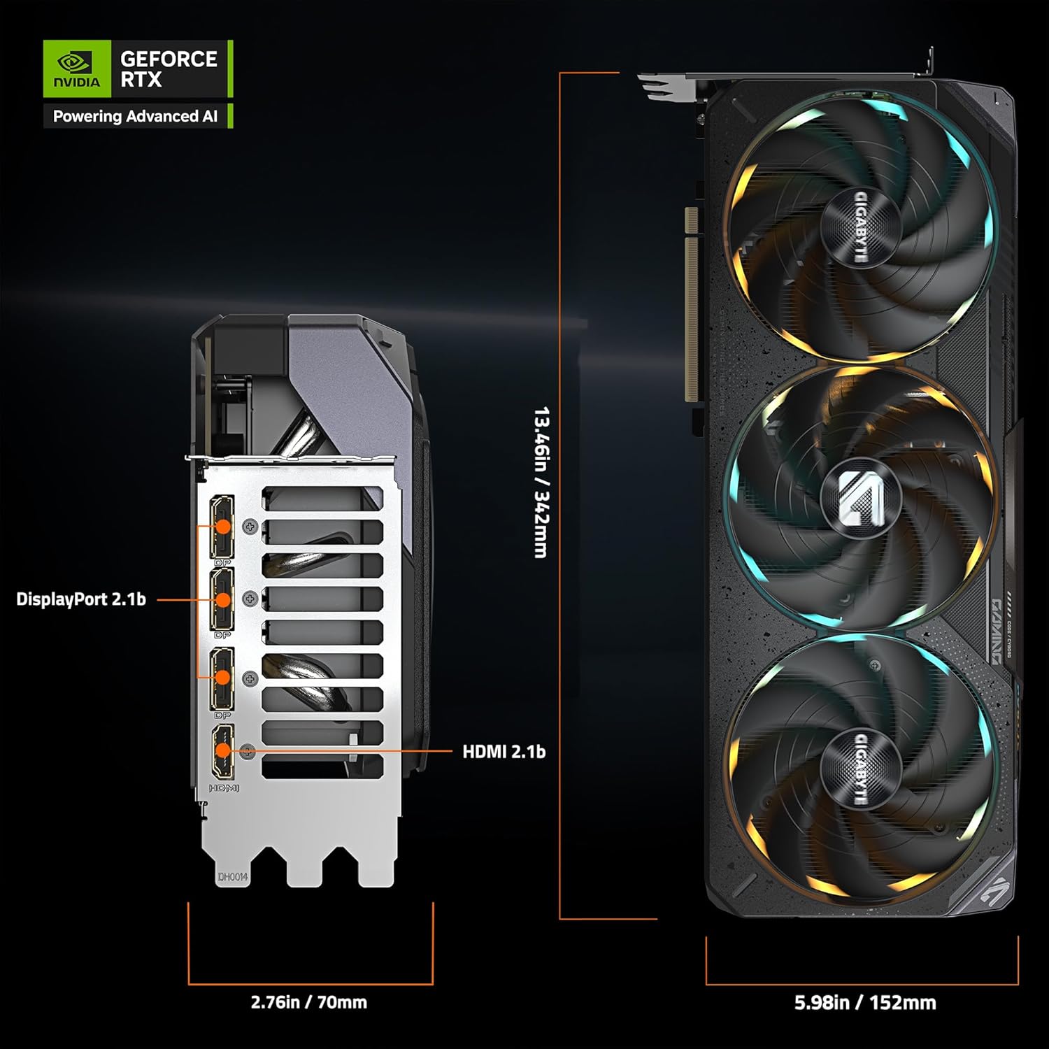 GIGABYTE GEFORCE RTX 5090 GAMING OC 32G GRAPHICS CARD, WINDFORCE COOLING SYSTEM, 32GB 512-BIT GDDR7, BY NVIDIA, DISPLAYPORT & HDMI - VIDEO OUTPUT INTERFACE, GV-N5090GAMING OC-32GD VIDEO CARD-GAMING-RTX 5090
