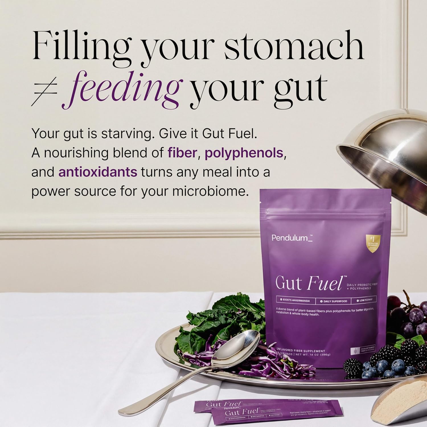 PENDULUM GUT FUEL PREBIOTIC FIBER POLYPHENOL BLEND FOR DIGESTION HUNGER CONTROL - 15 SACHETS