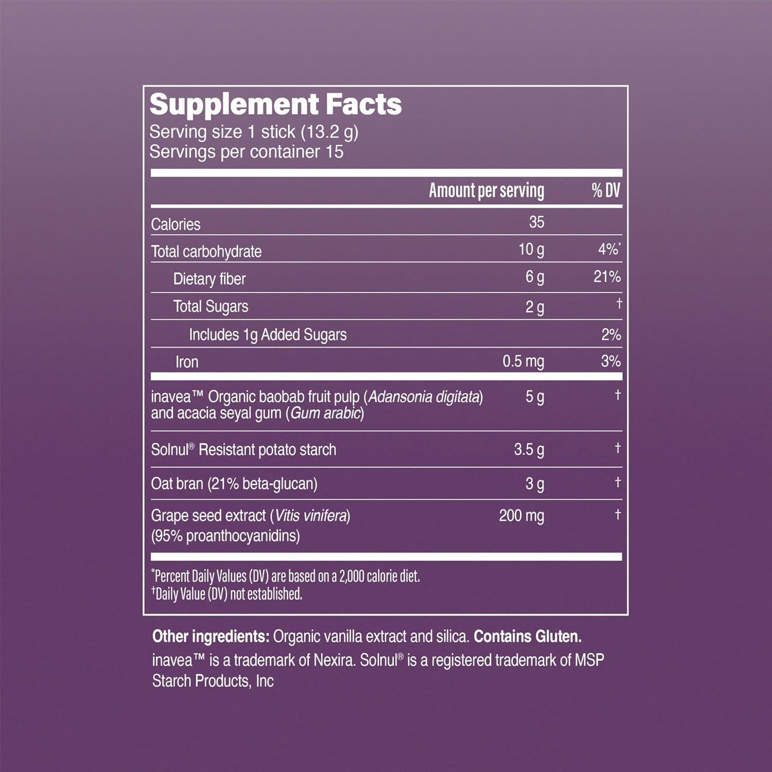 PENDULUM GUT FUEL PREBIOTIC FIBER POLYPHENOL BLEND FOR DIGESTION HUNGER CONTROL - 15 SACHETS