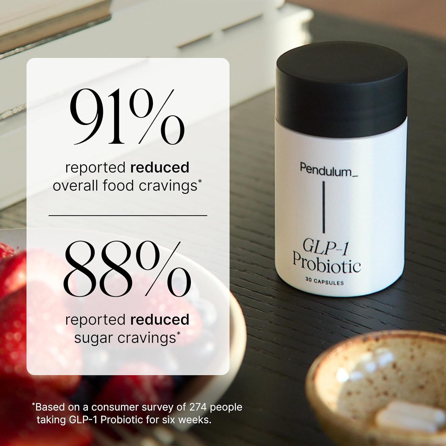 PENDULUM GLP-1 PROBIOTIC CAPSULES NATURAL APPETITE CONTROL, CRAVING GUT HEALTH SUPPORT