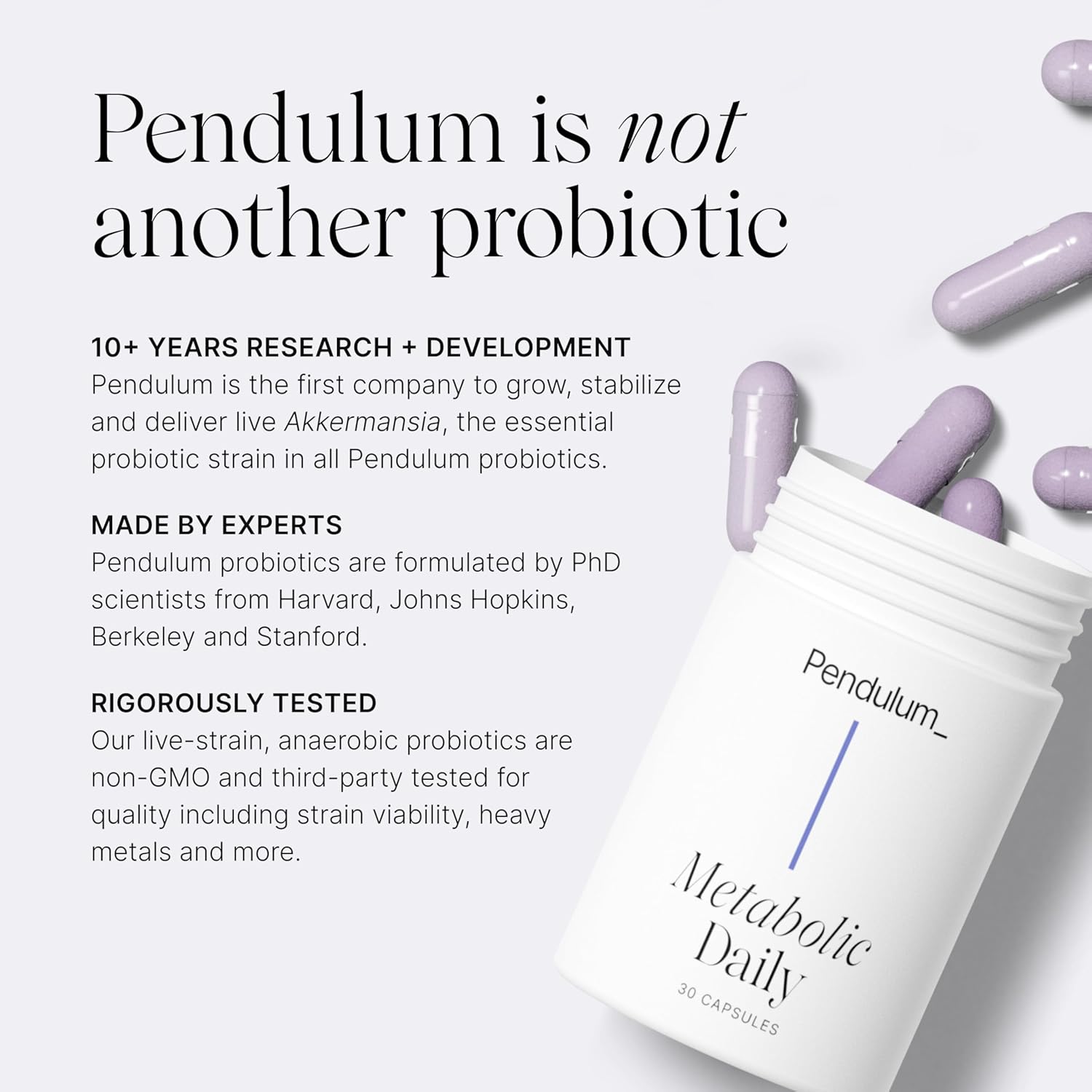 PENDULUM METABOLIC DAILY PROBIOTIC WITH AKKERMANSIA FOR METABOLISM ENERGY - 30 CAPSULES