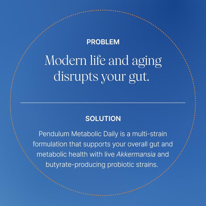 PENDULUM METABOLIC DAILY PROBIOTIC WITH AKKERMANSIA FOR METABOLISM ENERGY - 30 CAPSULES