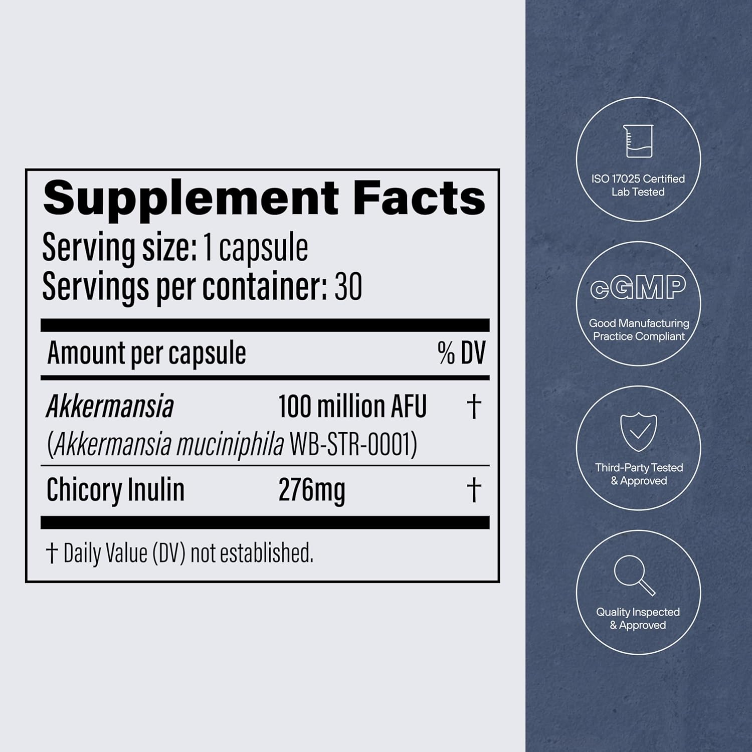 PENDULUM AKKERMANSIA PROBIOTIC WITH PREBIOTIC FIBER 100M AFU DELAYED RELEASE CAPSULES, 90 COUNT