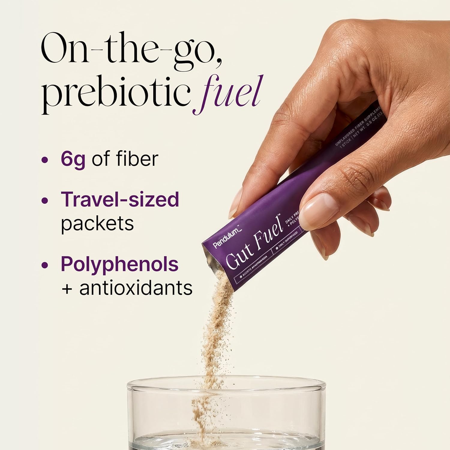 PENDULUM GUT FUEL PREBIOTIC FIBER POLYPHENOL BLEND FOR DIGESTION HUNGER CONTROL - 15 PACK