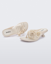 MELISSA KITTEN HEEL PETALS  BEIGE