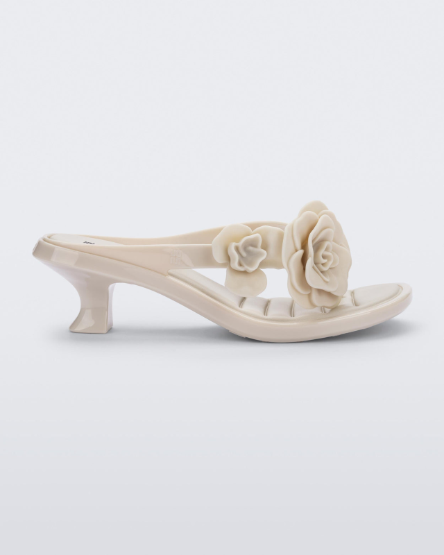 MELISSA KITTEN HEEL PETALS  BEIGE