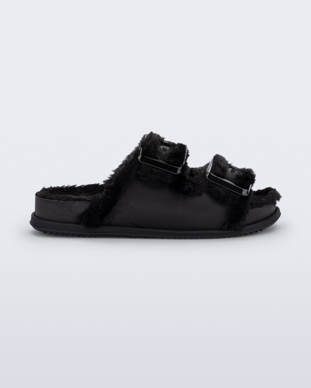 MELISSA COZY WARM SLIDE  BLACK