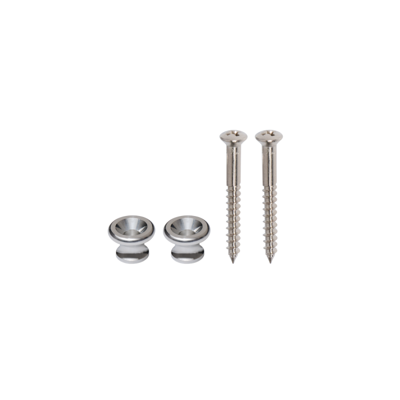 GIBSON HISTORIC REISSUE STRAP BUTTONS WITH SCREWS, ALUMINUM, EXCLUSIVE