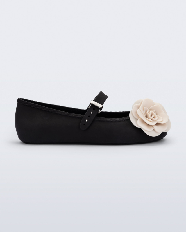 MELISSA SOFT BALLERINA PETALS  BLACK/BEIGE