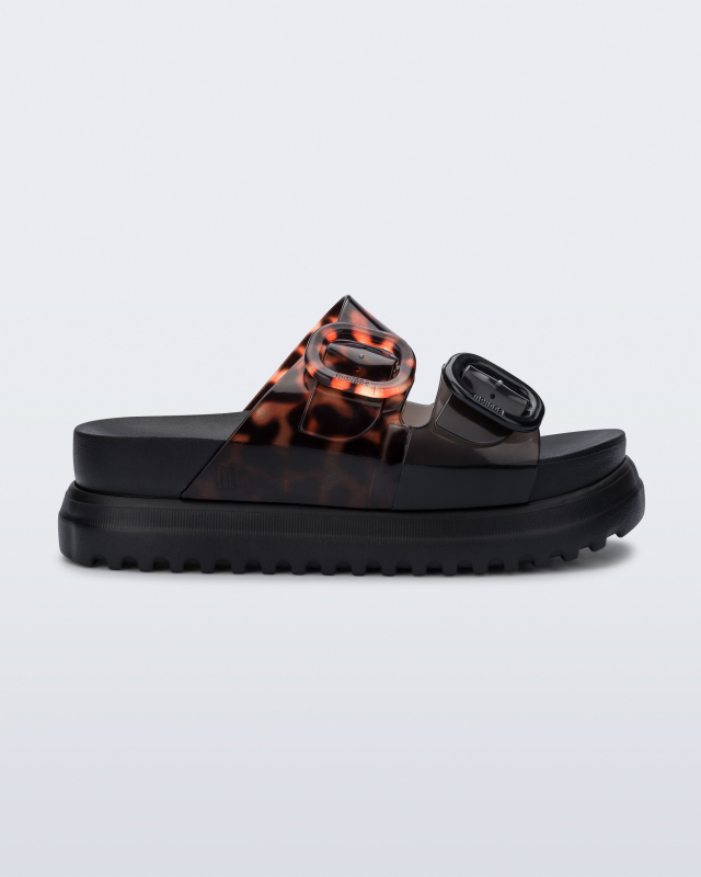 MELISSA COZY PLATFORM  BLACK/TORTOISE
