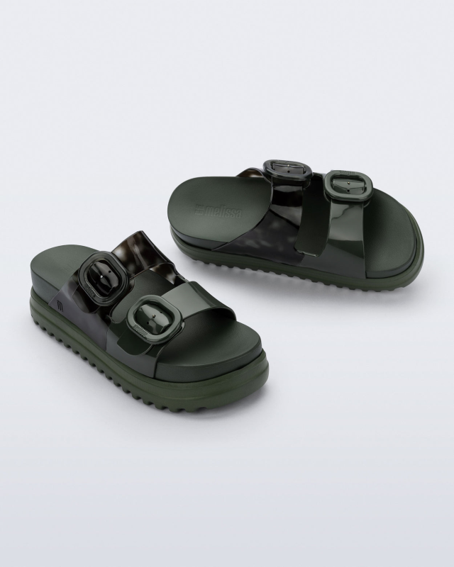 MELISSA COZY PLATFORM  DARK GREEN
