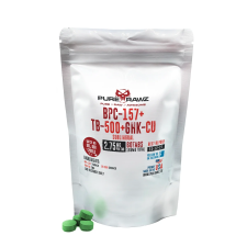 PURERAWZ HEALING AND REPAIR RESEARCH BLEND: BPC-157 ARG + THYMOSIN BETA-4 + GHK-CU PEPTIDE  BLEND 30MQ