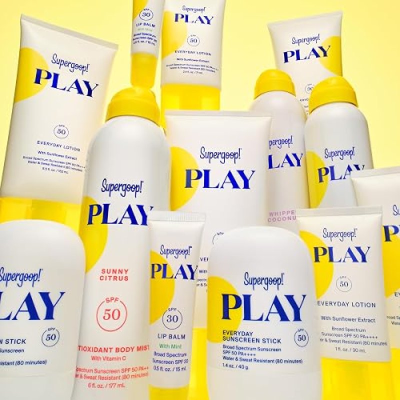 SUPERGOOP PLAY ANTIOXIDANT BODY MIST SPF 50 PA WITH VITAMIN C, SUNNY CITRUS, 6 FL OZ