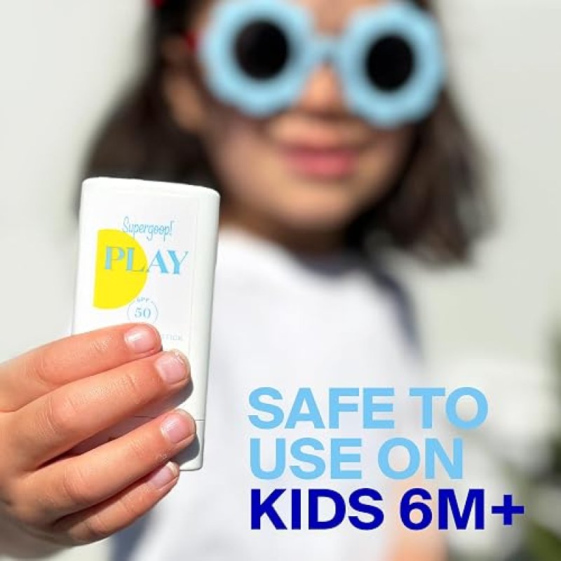 SUPERGOOP! PLAY MINERAL STICK SPF 50 - VEGAN, WATER RESISTANT BROAD SPECTRUM FACE SUNSCREEN