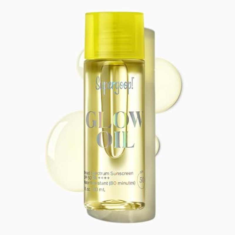 SUPERGOOP! GLOW OIL SPF 50 PA VITAMIN E BODY SUNSCREEN WITH MARIGOLD GRAPE SEED EXTRACTS