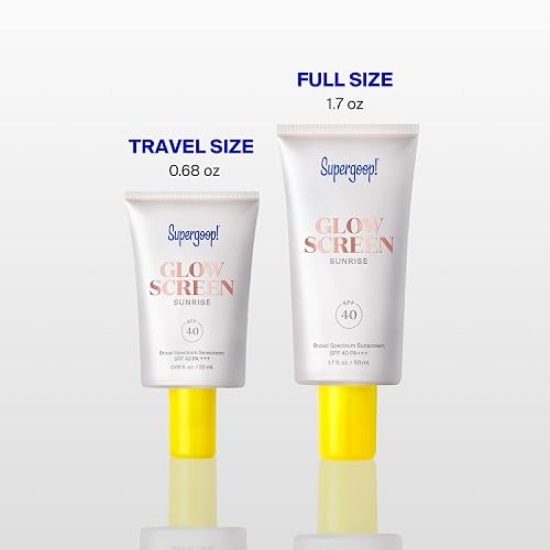 SUPERGOOP! GLOWSCREEN SPF 40 TINTED SUNSCREEN PRIMER WITH HYALURONIC ACID, VITAMIN B6, BLUE LIGHT FI