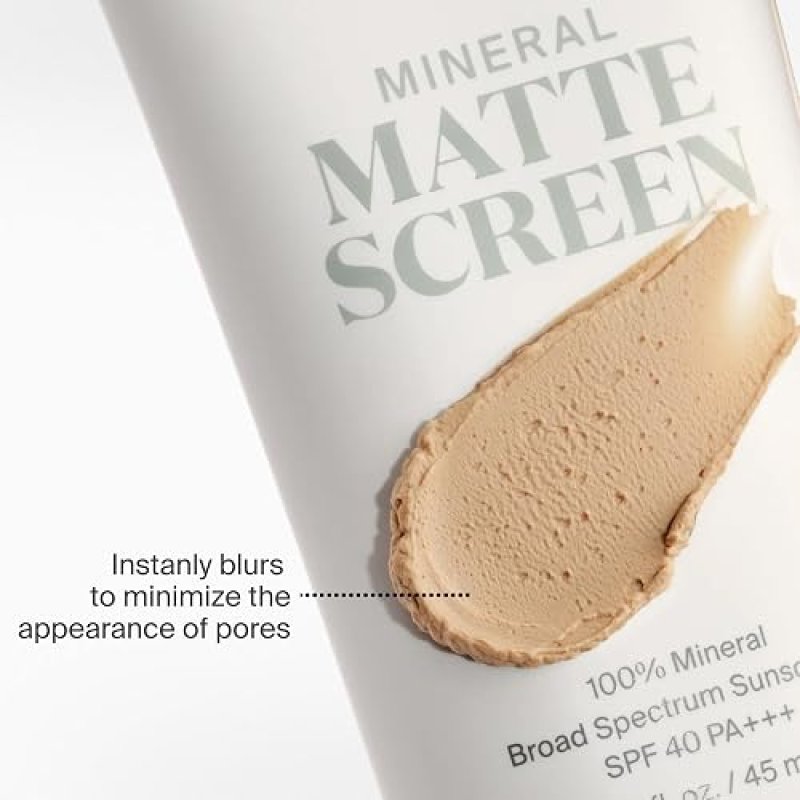 SUPERGOOP! MINERAL MATTESCREEN SPF 40 MINERAL SUNSCREEN OIL-FREE MATTE FINISH PORE CONTROL