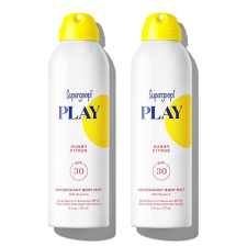 SUPERGOOP PLAY SPF 30 ANTIOXIDANT BODY MIST WITH VITAMIN C BROAD SPECTRUM SUNSCREEN SPRAY