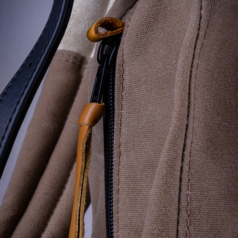 MIURA MACKENZIE ORIGINAL WALKER BAG CANVAS  BRUSHED BROWN