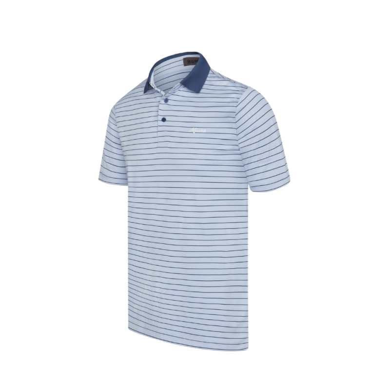 MIURA HERRINGBONE STRIPE JERSEY POLO