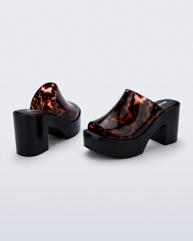 MELISSA MULE HYPE  BLACK/TORTOISE