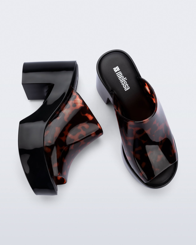 MELISSA MULE HYPE  BLACK/TORTOISE