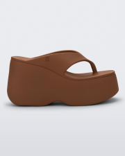 MELISSA FREE THONG WEDGE  BROWN