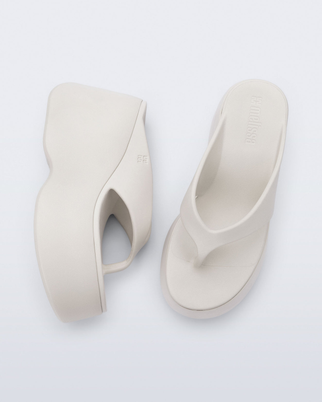 MELISSA FREE THONG WEDGE  BEIGE