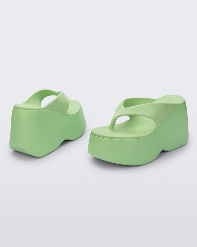 MELISSA FREE THONG WEDGE  GREEN