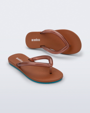 MELISSA FLIP FLOP AIRFLOW  BROWN/BLUE