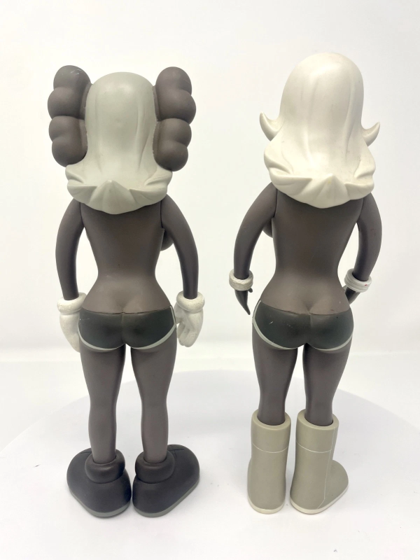 KAWS THE TWINS BROWN X TODD JAMES REAS MEDICOM TOY 2006 VINYL FIGURES NO BOX