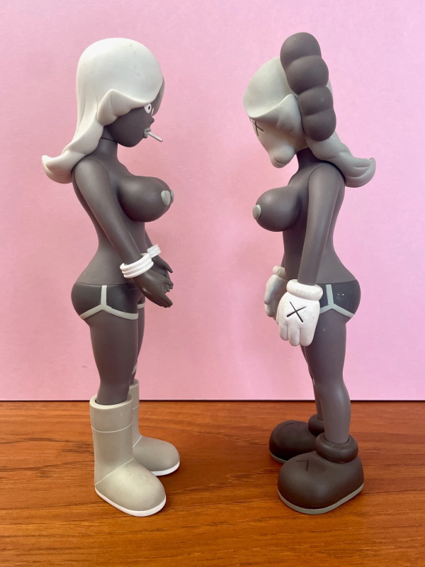 KAWS THE TWINS BROWN X TODD JAMES REAS MEDICOM TOY 2006 VINYL FIGURES NO BOX