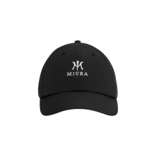 MIURA STACKED M LOGO DAD HAT  BLACK