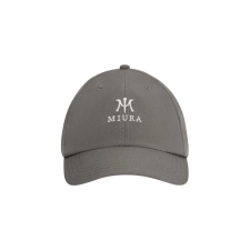MIURA STACKED M LOGO DAD HAT  GREY