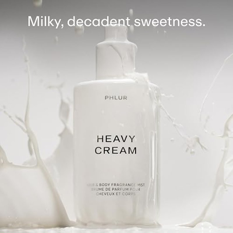 PHLUR HEAVY CREAM BODY MIST 8OZ VANILLA MARSHMALLOW COCONUT CREAM HAIR BODY PERFUME FOR WOMEN