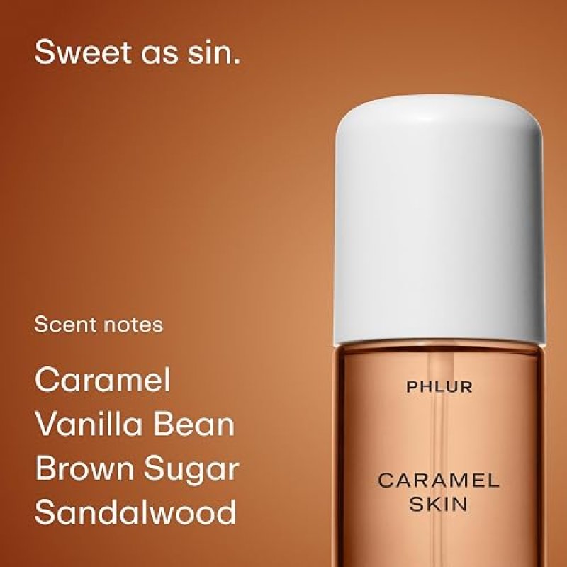 PHLUR SWEET SKIN TRIO TRAVEL SIZE BODY MIST SET VANILLA, HEAVY CREAM CARAMEL, 3 X 3 FL OZ