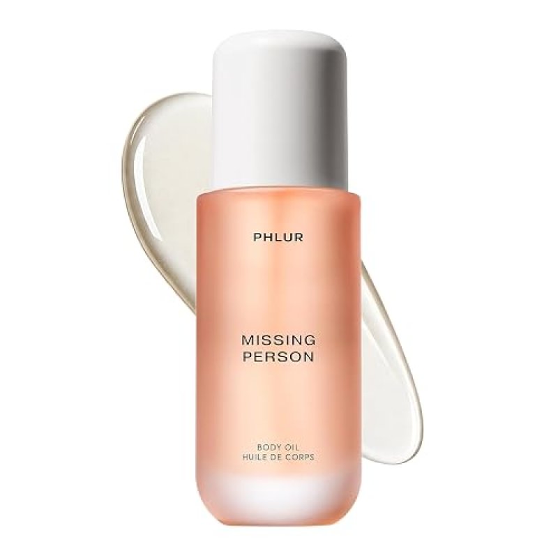 PHLUR MISSING PERSON BODY OIL 4OZ HYDRATING SCENTED OIL WITH MUSK, BERGAMOT JASMINE