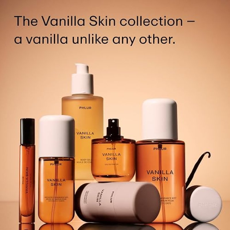 PHLUR VANILLA SKIN BODY OIL 4OZ CERAMIDE-RICH, VANILLA, PINK PEPPER SANDALWOOD SCENTED