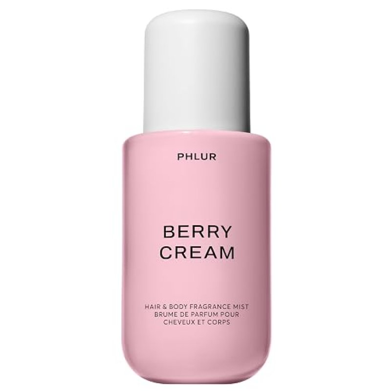 PHLUR BERRY CREAM BODY MIST 8OZ SWEET BERRIES, VANILLA AMBER PERFUME SPRAY FOR WOMEN