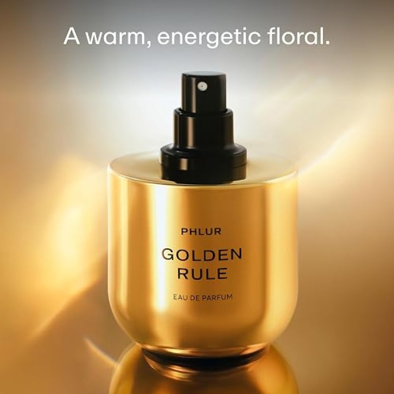PHLUR GOLDEN RULE UNISEX PERFUME 50ML MANDARIN, PINK PEPPER VANILLA CREAM SCENT
