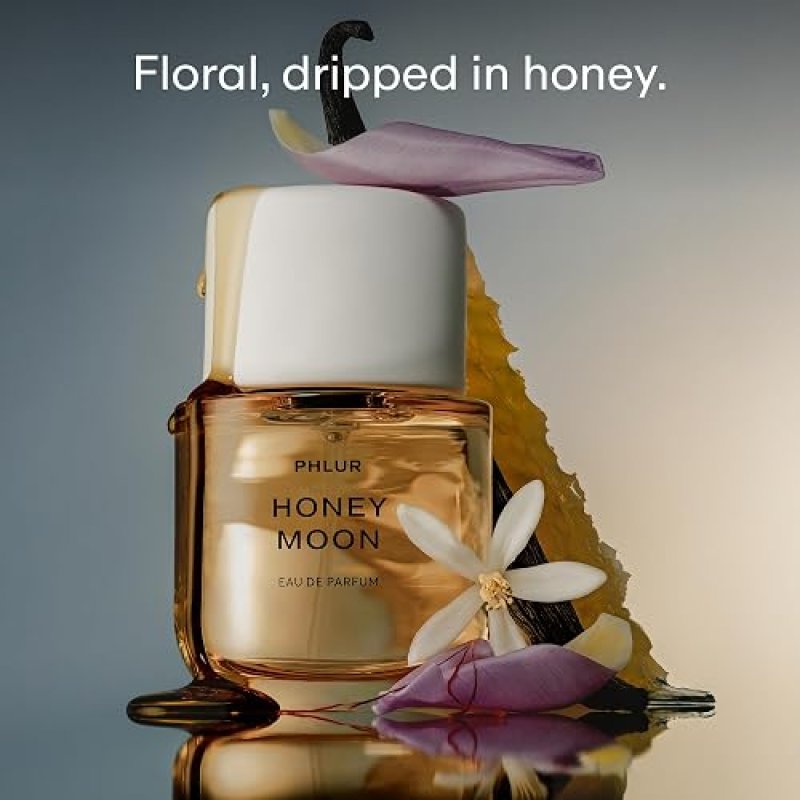 PHLUR HONEY MOON UNISEX PERFUME 50ML WARM FLORAL EAU DE PARFUM WITH HONEY CITRUS NOTES